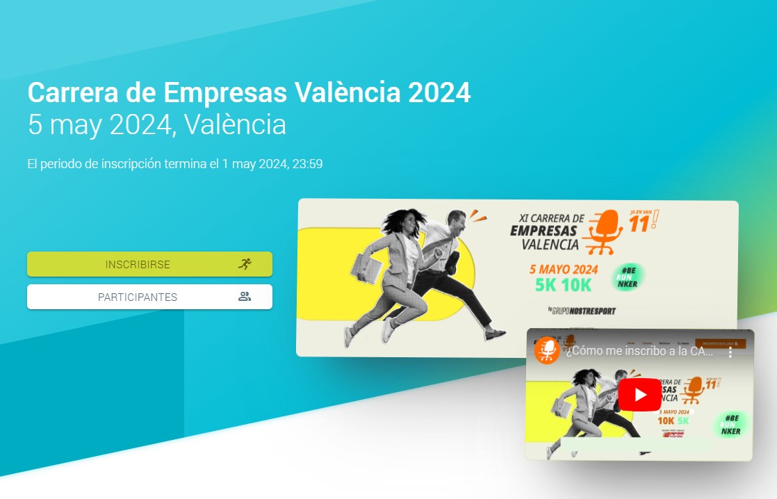 Participa en la XI Carrera de Empresas València 2024 que se celebrará
